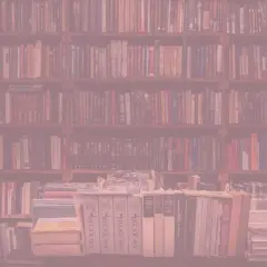 Wielka biblioteka pełna książek, jak portal do innego świata epoki.