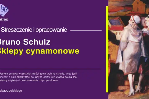 Streszczenie "Sklepy cynamonowe" Brunona Schulza. Obraz przedstawia dwie kobiety w strojach z epoki na tle malowniczej uliczki.