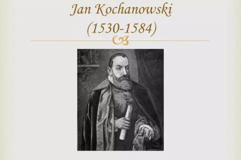 Portret Jana Kochanowskiego, symbolu polskiej twórczości renesansowej.