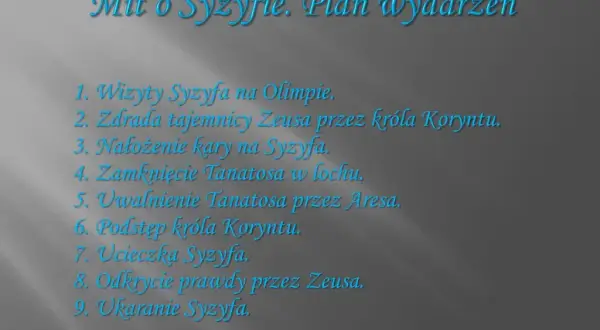 Scenariusz lekcji o micie o Syzyfie – gotowy plan na ciekawe zajęcia szkolne