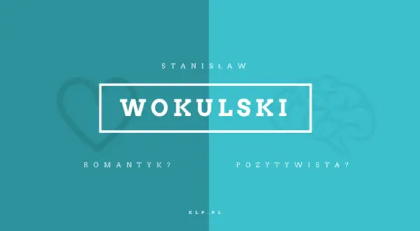 Wokulski jako romantyk? Grafika z sercem i mózgiem symbolizuje dylemat postaci.