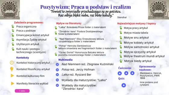 Pozytywizm: kluczowe lektury i hasła na maturę - poznaj wszystko!